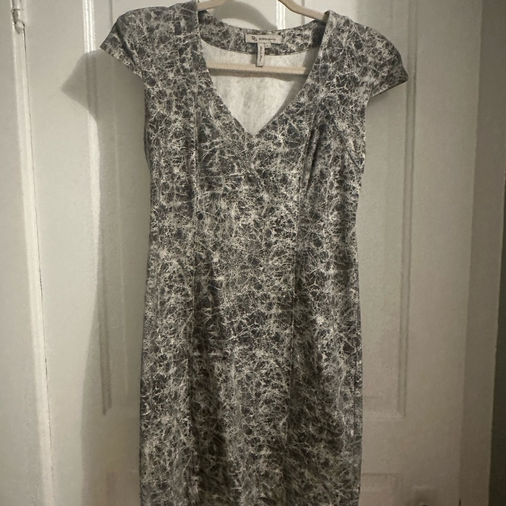 Comfortable Black and White Dress